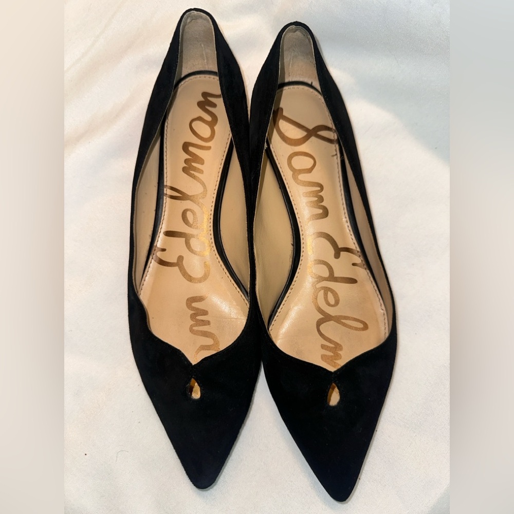 Sam Edelman Black Pointed-Toe Flats - Picture 2 of 5